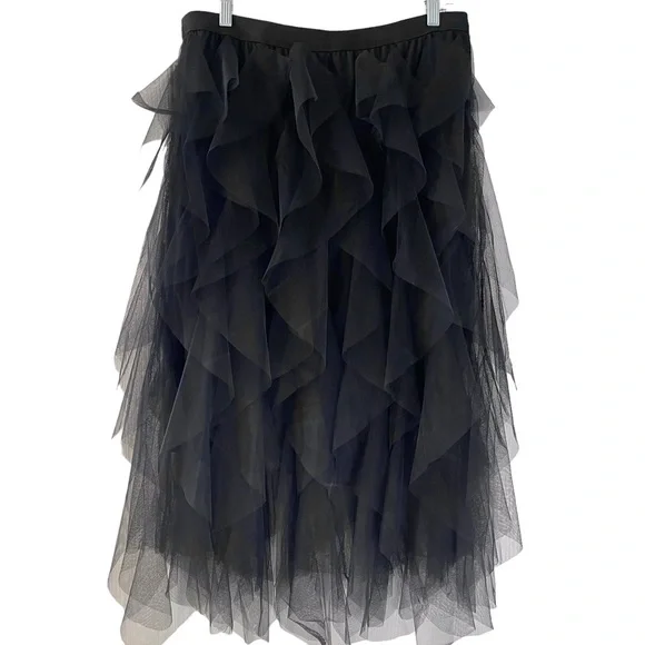 1 LEFT! ❤️ Black Tulle Layered Boho Ballet Skirt - Picture 3 of 5